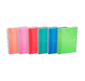 Kołonotatnik A5 kratka 90 kartek OXFORD MY COLOURS okładka PP mix kolorów [100102483]