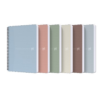 Kołonotatnik A5 kratka 90 kartek OXFORD MY REC'UP okładka karton miękka mix kolorów [400154141]