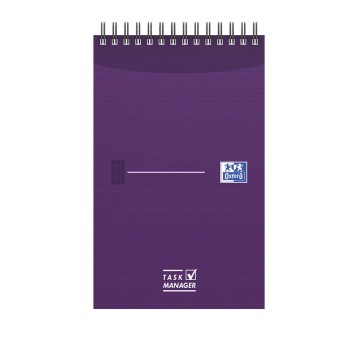 Kołonotatnik A5 linia 70 kartek OXFORD TASK MANAGER okładka karton miękka mix kolorów spirala po krótkim boku, check do zadań [400055727]