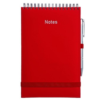 Kołonotatnik A5 linia 80 kartek WOKÓŁ NAS okładka PU twarda kol. czerwony Vivella [NA5VSB]