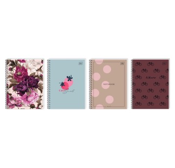 Kołonotatnik A6 kratka 50 kartek INTERDRUK okładka karton miękka mix kolorów [KOŁOZA650M]