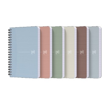 Kołonotatnik kratka 90 kartek OXFORD MY REC'UP okładka karton miękka mix kolorów 90 x 140mm [400155803]