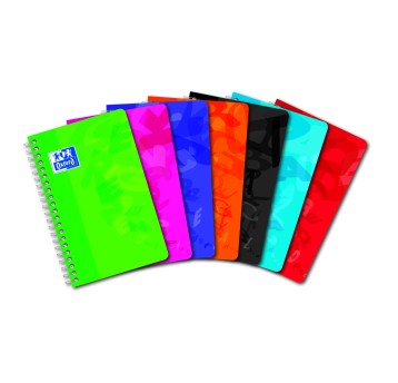 Kołonotatnik kratka 90 kartek OXFORD TOUCH okładka PP mix kolorów 90 x 140mm [100103555]