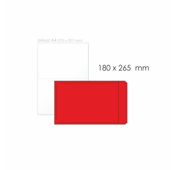 Koperta bąbelkowa D/14 HK BONG AirPro kol. czerwony papier/folia 180 x 265mm 80/55g 1 szt. [12144]