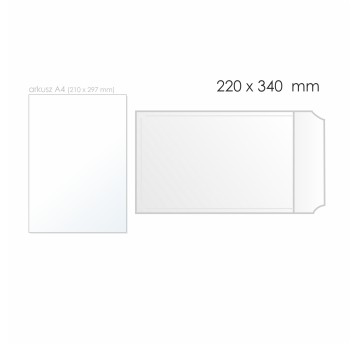 Koperta bąbelkowa F/16 HK BONG AirPro kol. biały papier/folia 220 x 340mm 80/60g 100 szt. [12219]