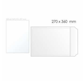 Koperta bąbelkowa H/18 HK BONG AirPro Green kol. biały papier 270 x 360mm 75/100/75g bez plastiku 100 szt. [12291]