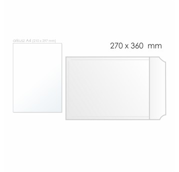 Koperta bąbelkowa H/18 HK BONG AirPro Green kol. biały papier 270 x 360mm 80/60g bez plastiku 100 szt. [H18]