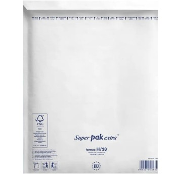 Koperta bąbelkowa H/18 HK NC KOPERTY kol. biały papier/folia 270 x 360mm 80/60g foliowana 10 szt. [77730097/10]