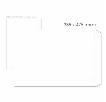 Koperta bezpieczna C3 HK BONG SafeBag kol. biały folia/LDPE 335 x 475mm 70mic 50 szt. [Sb7603]