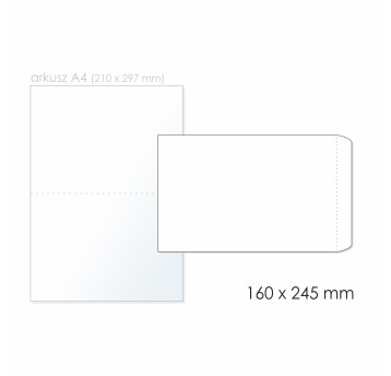 Koperta bezpieczna K70 HK BONG SafeBag kol. biały folia/LDPE 160 x 245 + 35mm 70mic matowa 100 szt. [Sb7610]