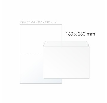 Koperta do listów przewozowych/przylga C5 HK NC KOPERTY kol. przezroczysty folia 160 x 230mm 500 szt. [66238097]