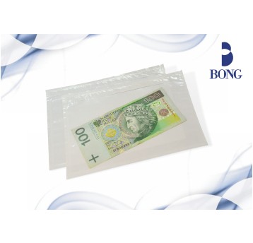 Koperta do listów przewozowych/przylga C6 HK BONG kol. przezroczysty folia 110 x 175mm 1000 szt. [7503]