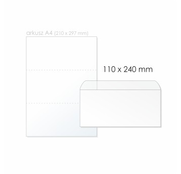 Koperta do listów przewozowych/przylga DL HK BONG kol. przezroczysty folia 110 x 240mm 1000 szt. [7504]