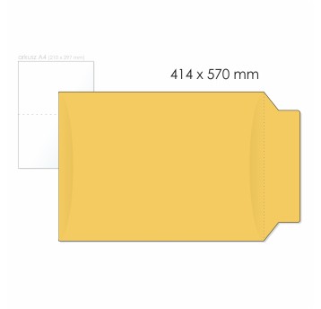 Koperta kartonowa A2 HK BONG Well Pocket kol. brązowy karton 414 x 570mm 354g 50 szt. [14129]