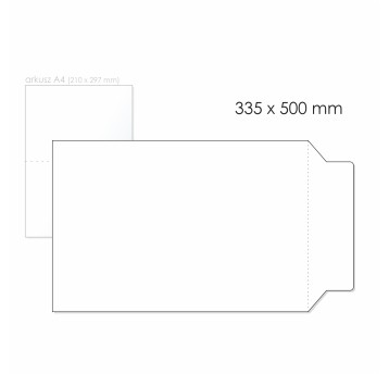 Koperta kartonowa A3+ HK BONG Brief Box kol. biało-szary karton 320 x 455mm 450g 100 szt. [7007]