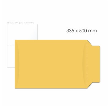 Koperta kartonowa A3 HK BONG Well Pocket kol. brązowy karton 335 x 500mm 354g 50 szt. [12750]