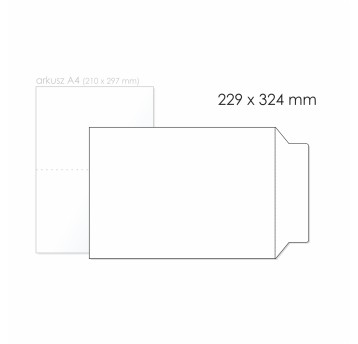 Koperta kartonowa A4 HK BONG Brief Box kol. biało-szary karton 229 x 324mm 450g 100 szt. [7003]