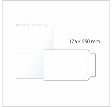 Koperta kartonowa A5 HK BONG Brief Box kol. biało-szary karton 176 x 250mm 450g 100 szt. [7001]