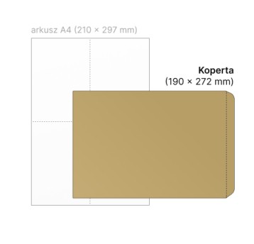 Koperta kartonowa A5+ HK BONG Well Pocket kol. brązowy karton 190 x 272mm 354g 100 szt. [14136]