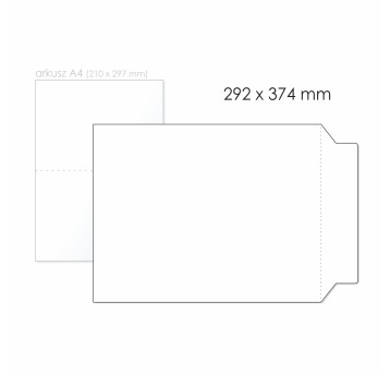 Koperta kartonowa B4 HK BONG Brief Box kol. biało-szary karton 292 x 374mm 450g 100 szt. [7006]