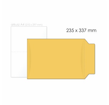 Koperta kartonowa B4 HK BONG Well Pocket kol. brązowy karton 235 x 337mm 354g 100 szt. [14127]
