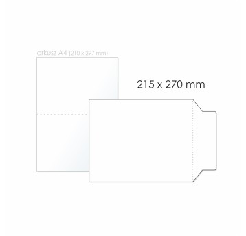 Koperta kartonowa B5 HK BONG Brief Box kol. biało-szary karton 215 x 270mm 450g 100 szt. [7002]