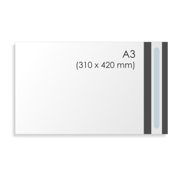 Koperta kurierska A3 HK BONG kol. biały folia 310 x 420mm foliopak 100 szt. [68292]