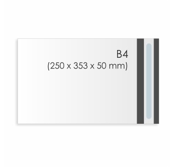 Koperta kurierska B4 HK BONG kol. biały folia 250 x 353 x 50mm foliopak 100 szt. [68291]