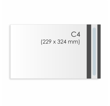 Koperta kurierska C4 HK BONG kol. biały folia 229 x 324mm foliopak 100 szt. [68290]