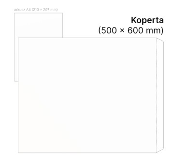 Koperta kurierska HK EMERSON kol. biały folia 500 x 600mm foliopak 50 szt. [AFFOL50/60x50C]
