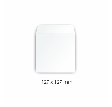 Koperta na CD SK BONG kol. biały papier 125 x 125mm 90g okno środek 100 szt. [9003]