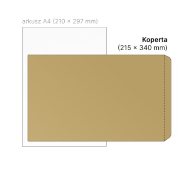 Koperta ochronna HK NC KOPERTY sumo kol. brązowy papier 215 x 340mm 50 szt. [88433020]