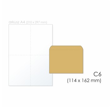 Koperta ozdobna C6 NK GALERIA PAPIERU kol. złoty papier 114 x 162mm 120g 10 szt. [280215]