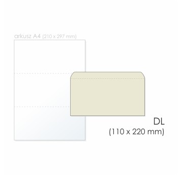 Koperta ozdobna DL HK Acquerello Avorio kol. ecru papier 110 x 220mm 120g 1 szt.