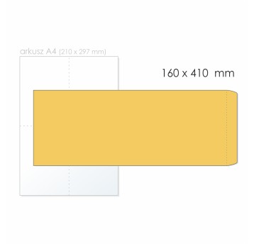 Koperta RTG BONG kol. brązowy papier 160 x 410mm 100g 1 szt.