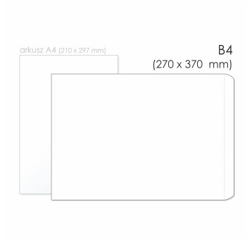 Koperta uniwersalna B4 HK BONG kol. biały papier 250 x 353mm 100g 250 szt. [2269]