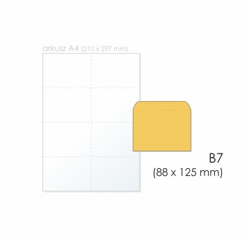 Koperta uniwersalna B7 SK KRAFT kol. brązowy papier 88 x 125mm 120g 10 szt. [280523]