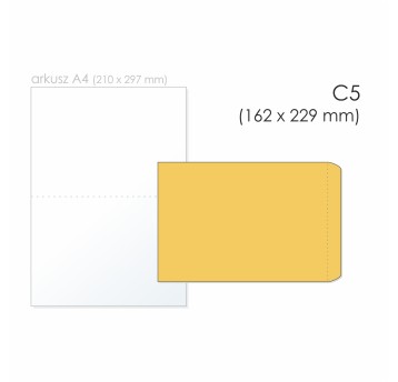 Koperta uniwersalna C5 HK NC KOPERTY kol. brązowy papier 162 x 229mm 90g 500 szt. [31433020]