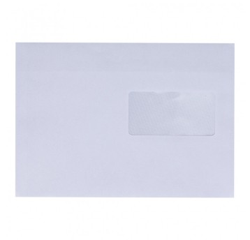 Koperta uniwersalna C5 SK BONG kol. biały papier 162 x 229mm 80g okno prawe 45 x 90mm długi bok 500 szt. [3870]