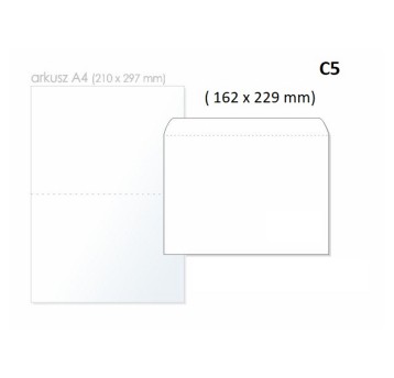 Koperta uniwersalna C5 SK NC KOPERTY kol. biały papier 162 x 229mm 80g długi bok 500 szt. [11427099]
