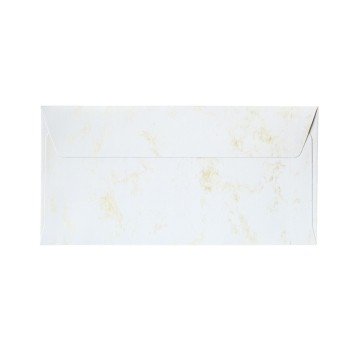 Koperta uniwersalna DL HK GALERIA PAPIERU kol. marmur złoty papier 110 x 220mm 120g 10 szt. [280193]