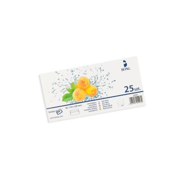 Koperta uniwersalna DL SK BONG kol. biały papier 110 x 220mm 75g foliowana 25 szt. [2204-25]