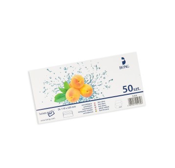 Koperta uniwersalna DL SK BONG kol. biały papier 110 x 220mm 75g foliowana 50 szt. [2204-50]