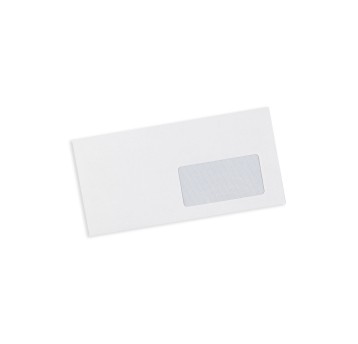 Koperta uniwersalna DL SK BONG kol. biały papier 110 x 220mm 75g okno prawe 45 x 90mm 1000 szt. [2205]