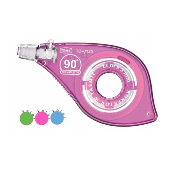 Korektor w taśmie TOMA Twist 5mm x 12m z obrotową końcówką [TO-0125]