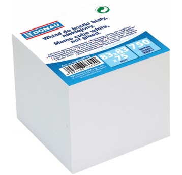 Kostka nieklejona 83 x 83 x 75mm DONAU kol. biały [8309000-09]