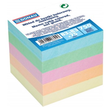 Kostka nieklejona 83 x 83 x 75mm DONAU wielokolorowy [8309000-99]