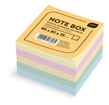 Kostka nieklejona 85 x 85 x 35mm INTERDRUK wielokolorowy [KOSPAPFKNK]