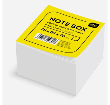 Kostka nieklejona 85 x 85 x 70mm INTERDRUK kol. biały [KOSPAPNK7]