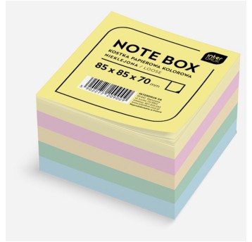 Kostka nieklejona 85 x 85 x 70mm INTERDRUK wielokolorowy [KOSPAPFKNK7]